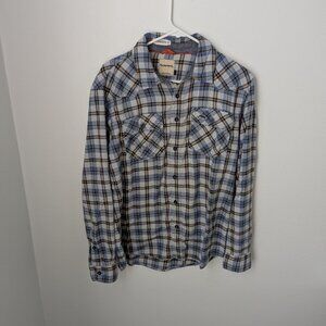 Simms Fishing Long Sleeve Plaid Button Down, Medium